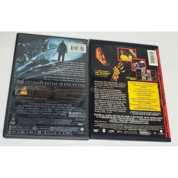 Nightmare on Elm Street DVD Lot 1 3 4 New Nightmare Freddy vs Jason Horror Cult - Picture 10 of 11